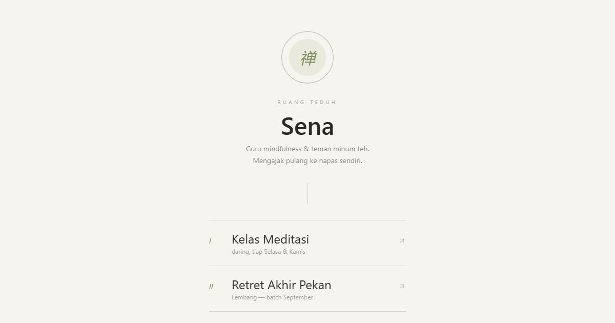 Tampilan Sena